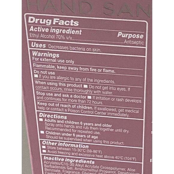 Smart Care Scented Hand Sanitizer Spray 1 Fl Oz Toasted Cherry Blossom Hydrating - Picture 7 of 12